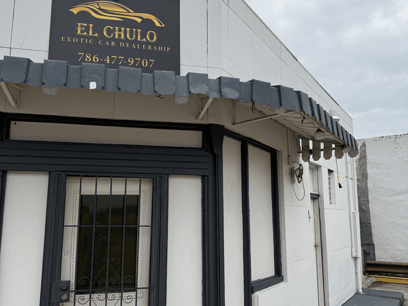 El Chulo Exotic Cars storefront on E 8th St in Jacksonville