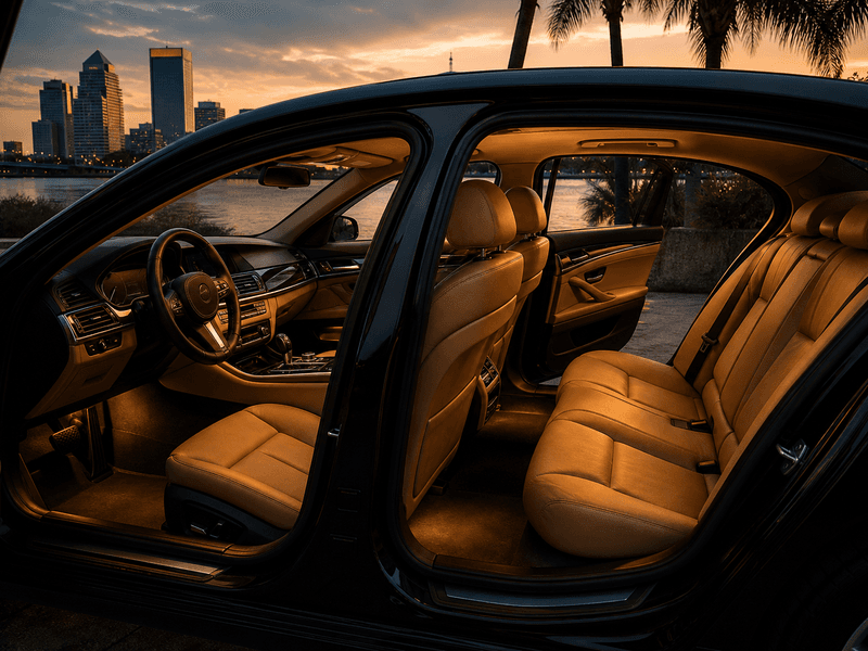luxury car interior