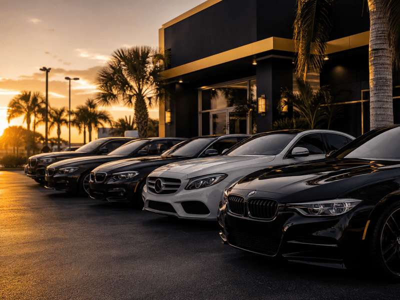 cars for sale on the lot in Jacksonville